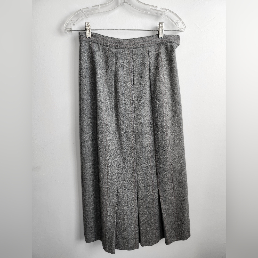 Vintage 90s Colours by Alexander Julian Maxi Skirt Grey 8 All Wool Quiet Luxury